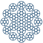 průřez ocelového jeřábového lana Bridon 18 Series